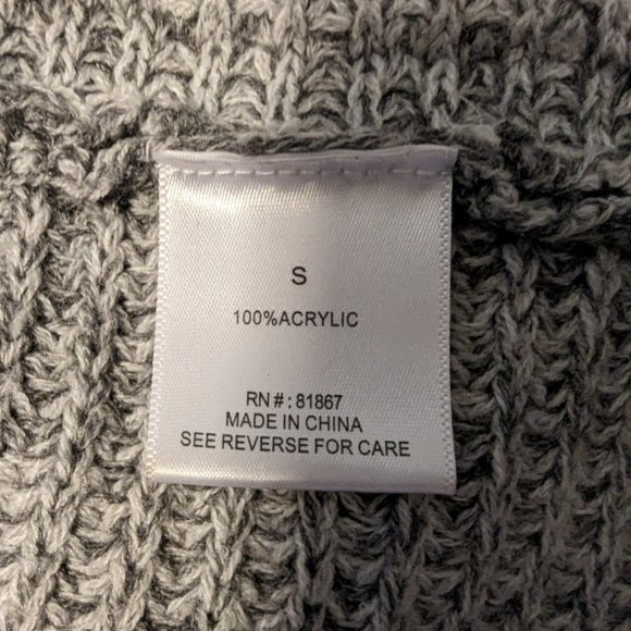 JJ Basics Grey Open Cardigan With Hood  Size: Small - Picture 5 of 8